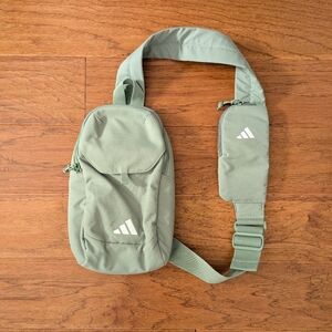 adidas Sage Green Essentials Crossbody Sling Bag